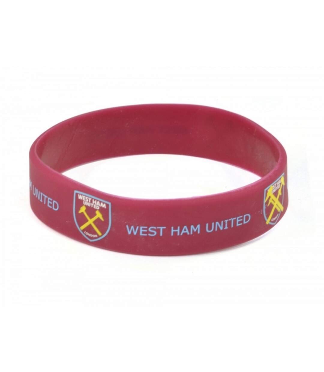 West Ham United FC - Bracelet en silicone (Bordeaux) (Taille Unique) - UTBS1091