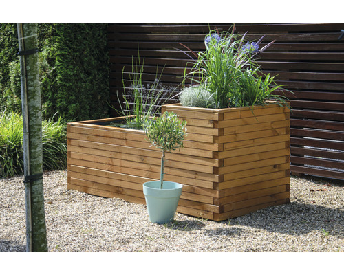 Verhoogde vijver, minivijver, verhoogd bed dobar Superb 450 l 180 x 78 x 80 cm bruin