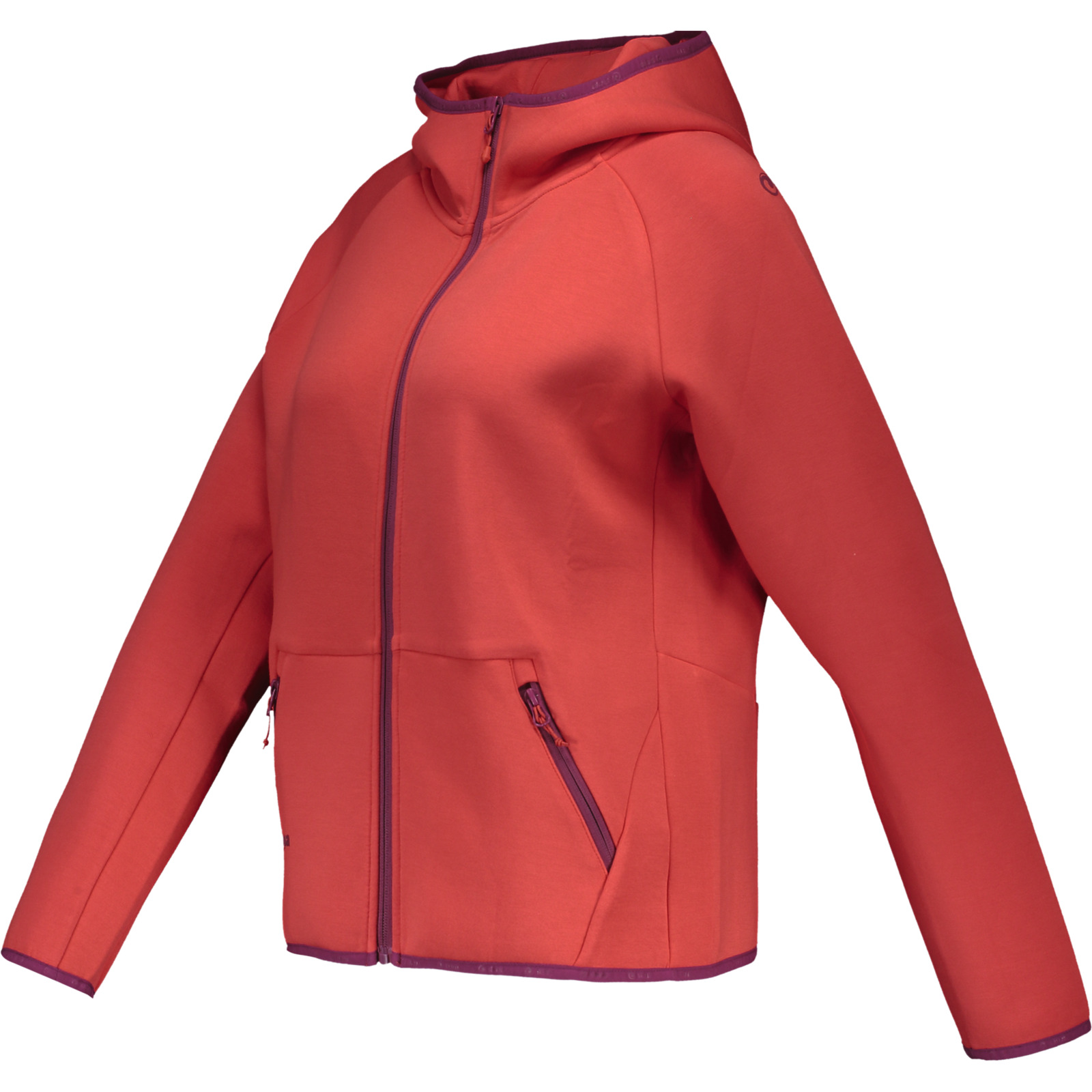 Sherpa Damen-Powerstretch-Hoodie Jhule M, hellrot