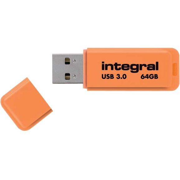 Integral clé USB Néon 64 Go Usb 3.2 (USB-A) Orange
