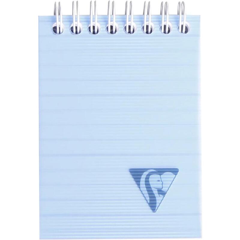 Bloc reliure intégrale Linicolor FRESH en-tête A7 80 feuilles détachables lignées couverture plastique polypropyène rainuré Couleur aléatoire - Assortis