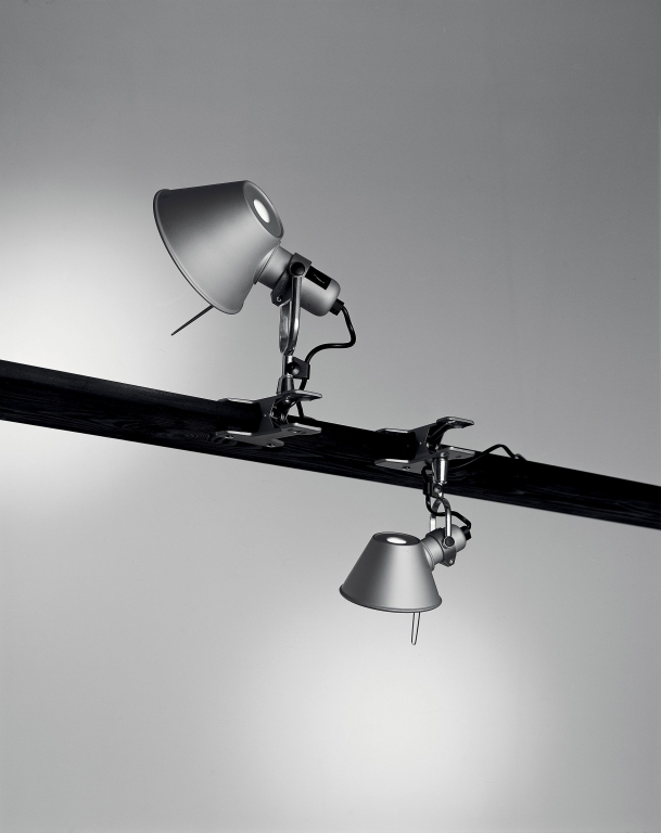 Artemide Tolomeo Micro Pinza klemlamp retrofit blauw