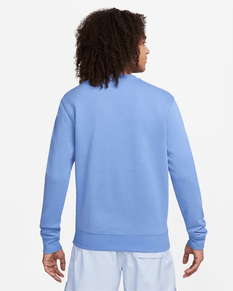 Sweat-shirt Nike Sportswear Club Fleece Bleu & Blanc pour homme