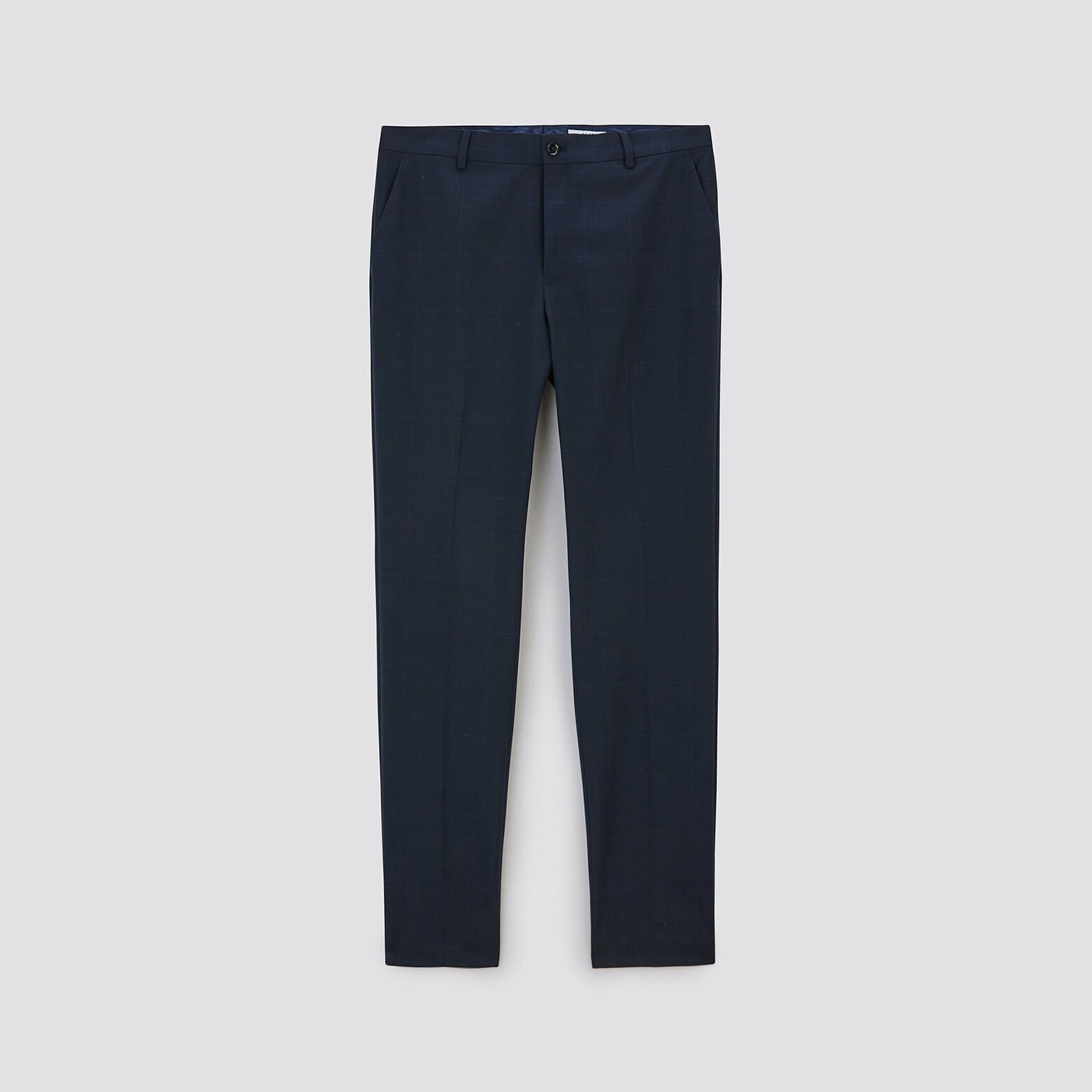Pantalon de costume slim à carreaux Bleu