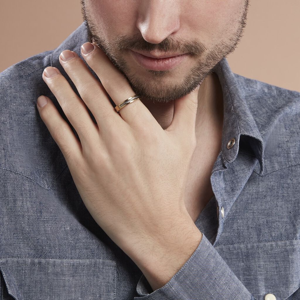Bague Andro Acier Bicolore