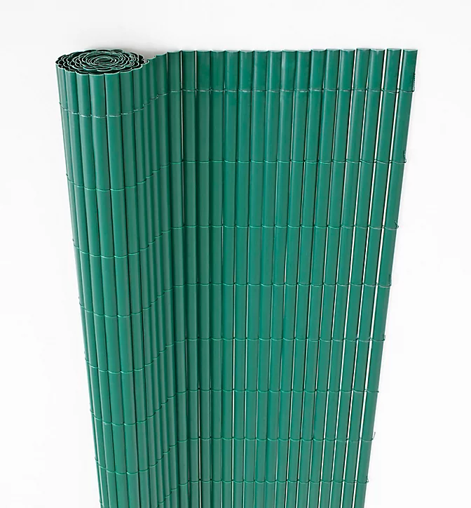 Canisse double face PVC Blooma verte L.3 m x H.1.5 m