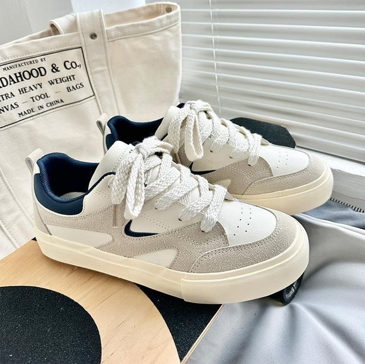 Deepwood - Veterschoenen met kleurblokken