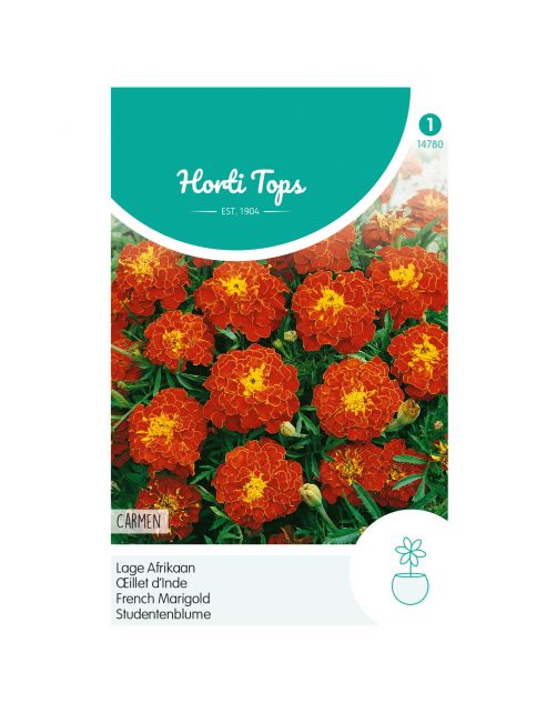 Hortitops Tagetes - Lage Afrikaan Carmen - Bloemenzaden - 1 g