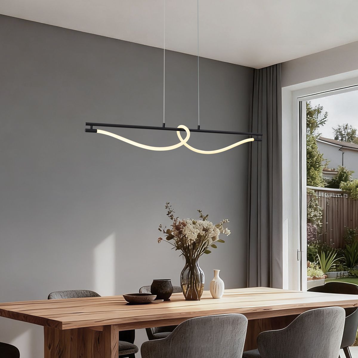 Moderne hanglamp zwart incl. LED 3-staps dimbaar - Twirl