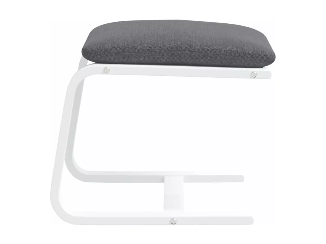 Repose-pied Gris foncé 51x41x40 cm Tissu
