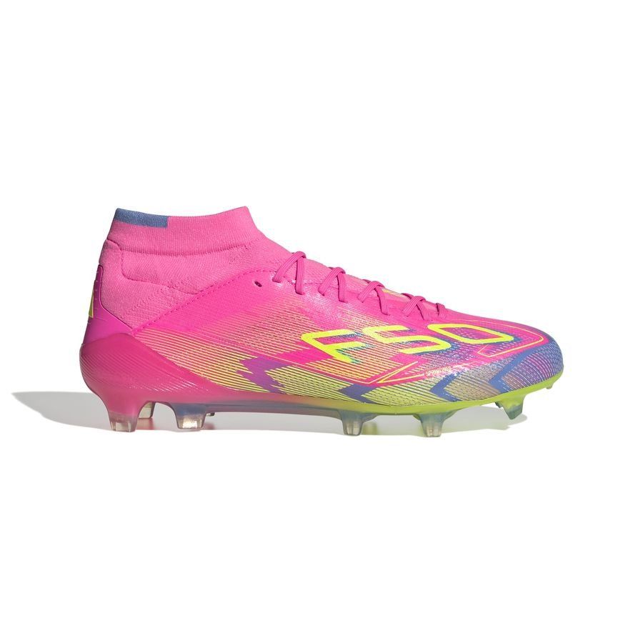 adidas F50 Elite Mid FG Mystic Victory - Lucid Pink/Lucid Lemon/Blue Fusion