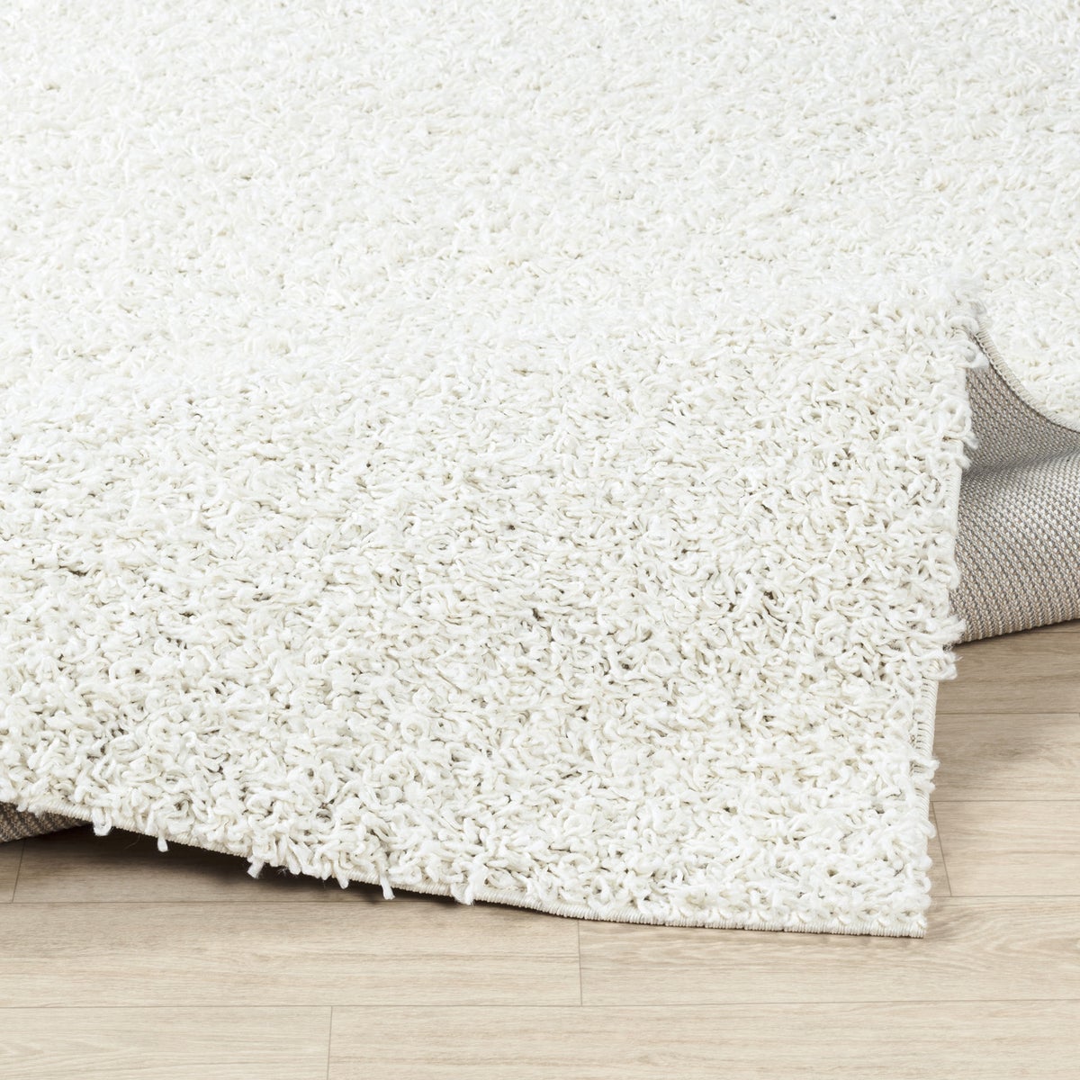 Modern hoogpolig shaggy vloerkleed, wit, 160x220 cm, LILLY
