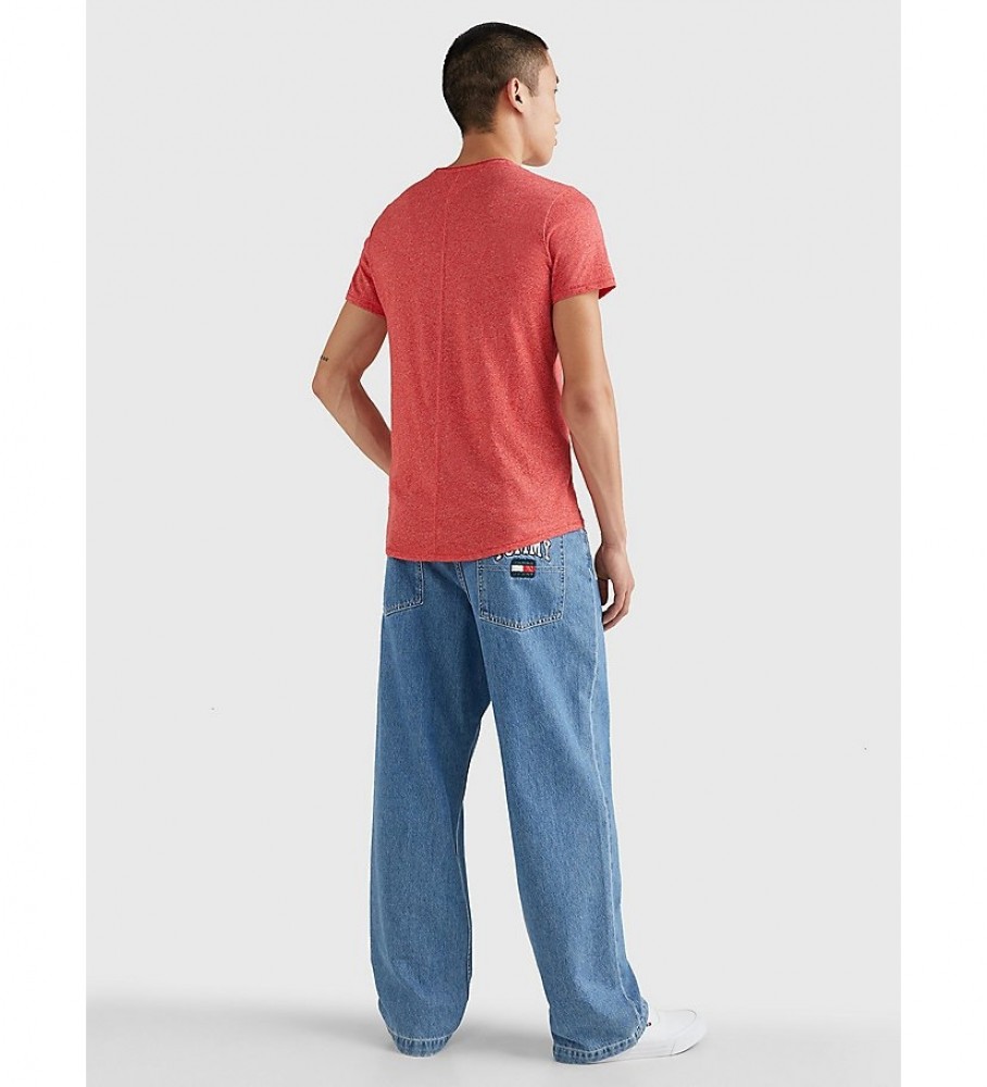 Camiseta Tommy Jeans Salmon Slim Fit com estampa mesclada