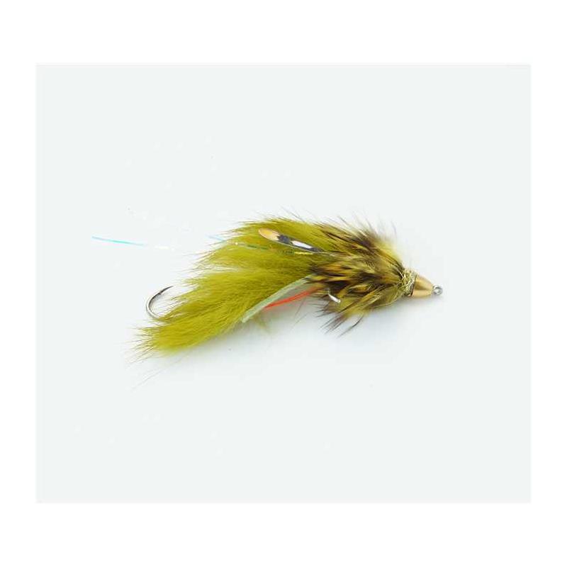 Mouche Spécial Carnassier Tof Cone Head Articulee - Golden Olive