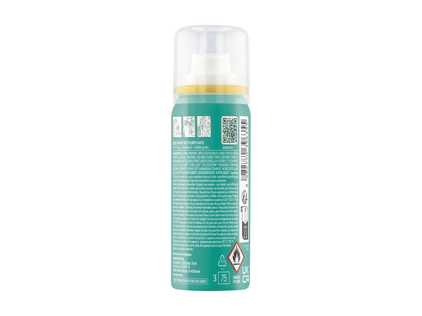 CHAMPO SECO KLORANE ORTIGA E VITAMINA E 50ML