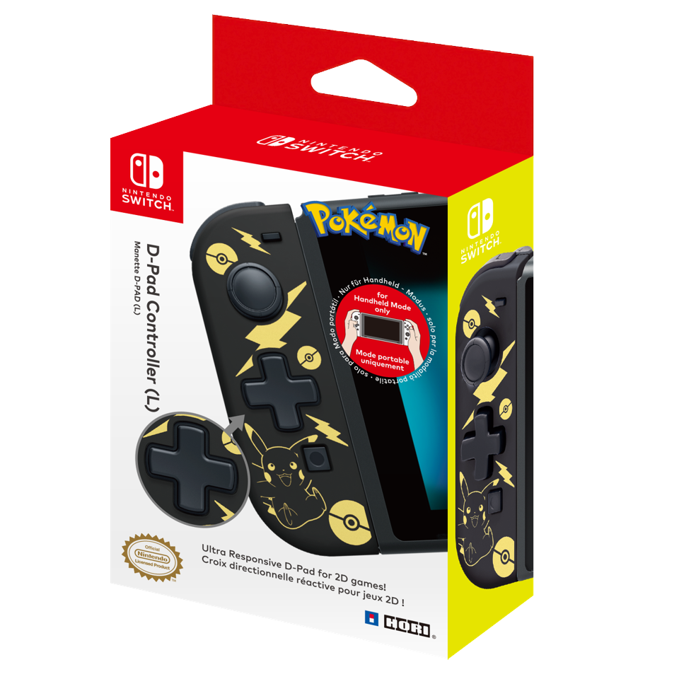 Hori D-PAD Controller - Left - (PIKACHU BLACK & GOLD) - Nintendo Switch