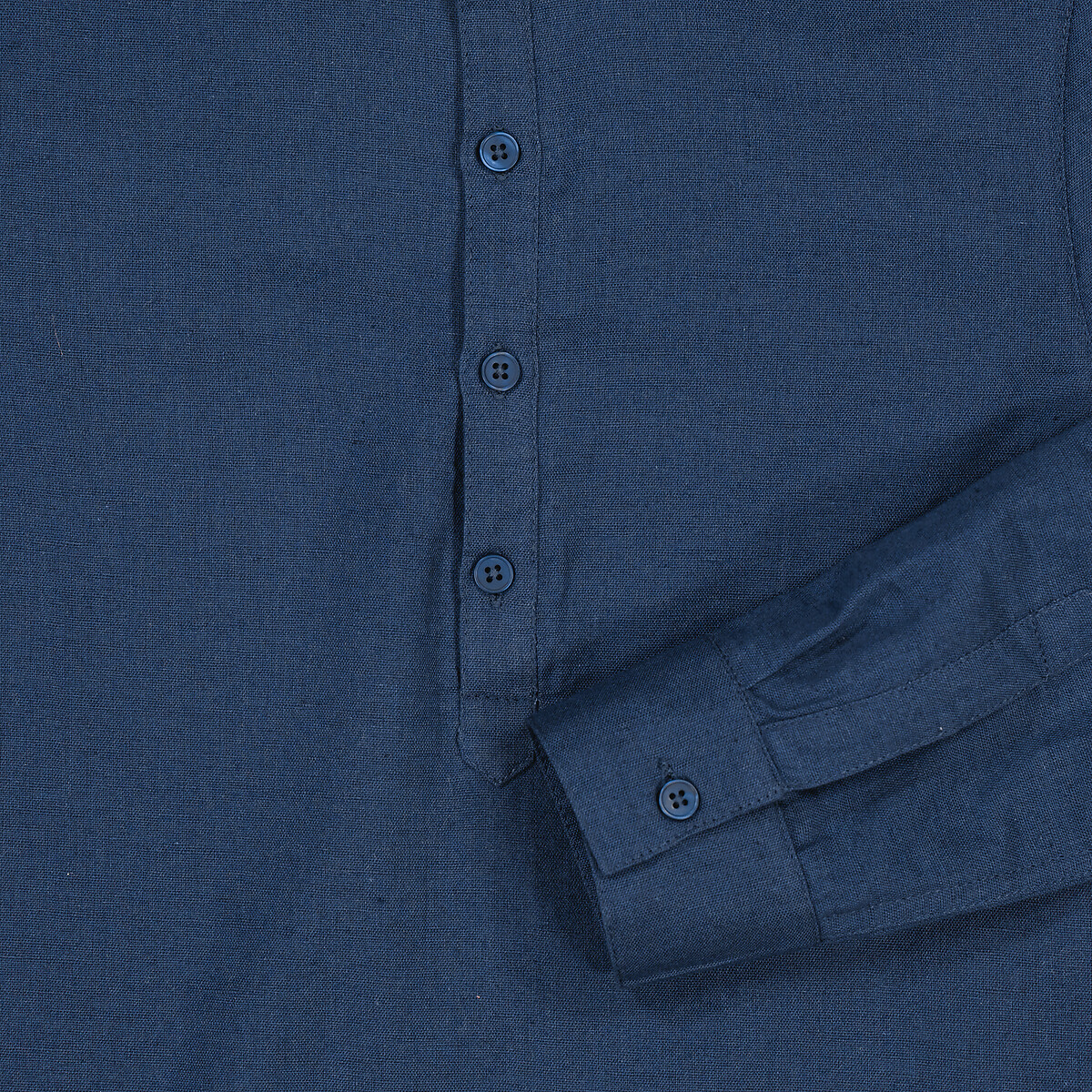 COLEÇÃO LA REDOUTE<br>Camisa com gola atum em algodão e linho