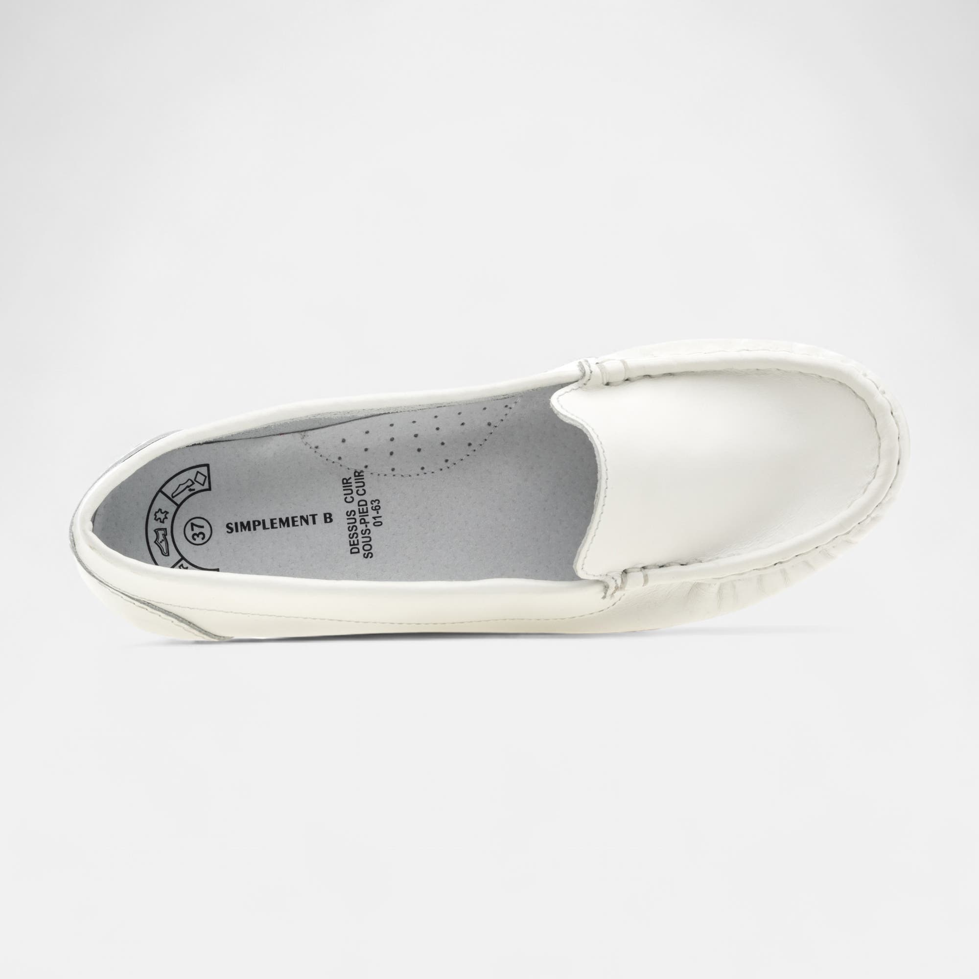 Mocassins Femme en cuir blanc