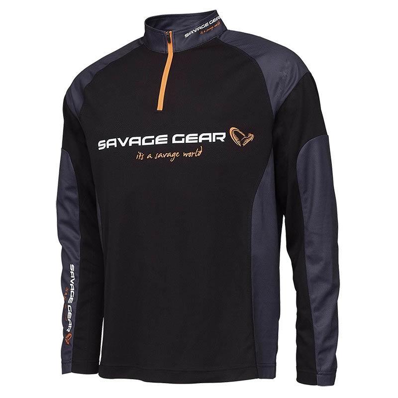 Tee Shirt Manches Longues Homme Savage Gear Tournament - Noir