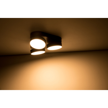 Lutec Connect plafondspot Stanos zwart 22cm 24W