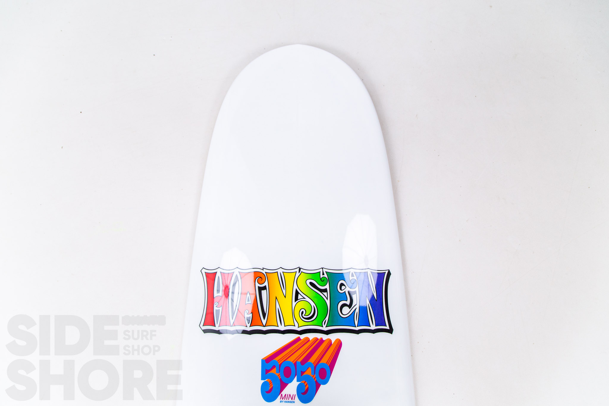 Hansen Surfboards 50-50 Mini - White Tint   Polish - 7'6 x 22 1/4