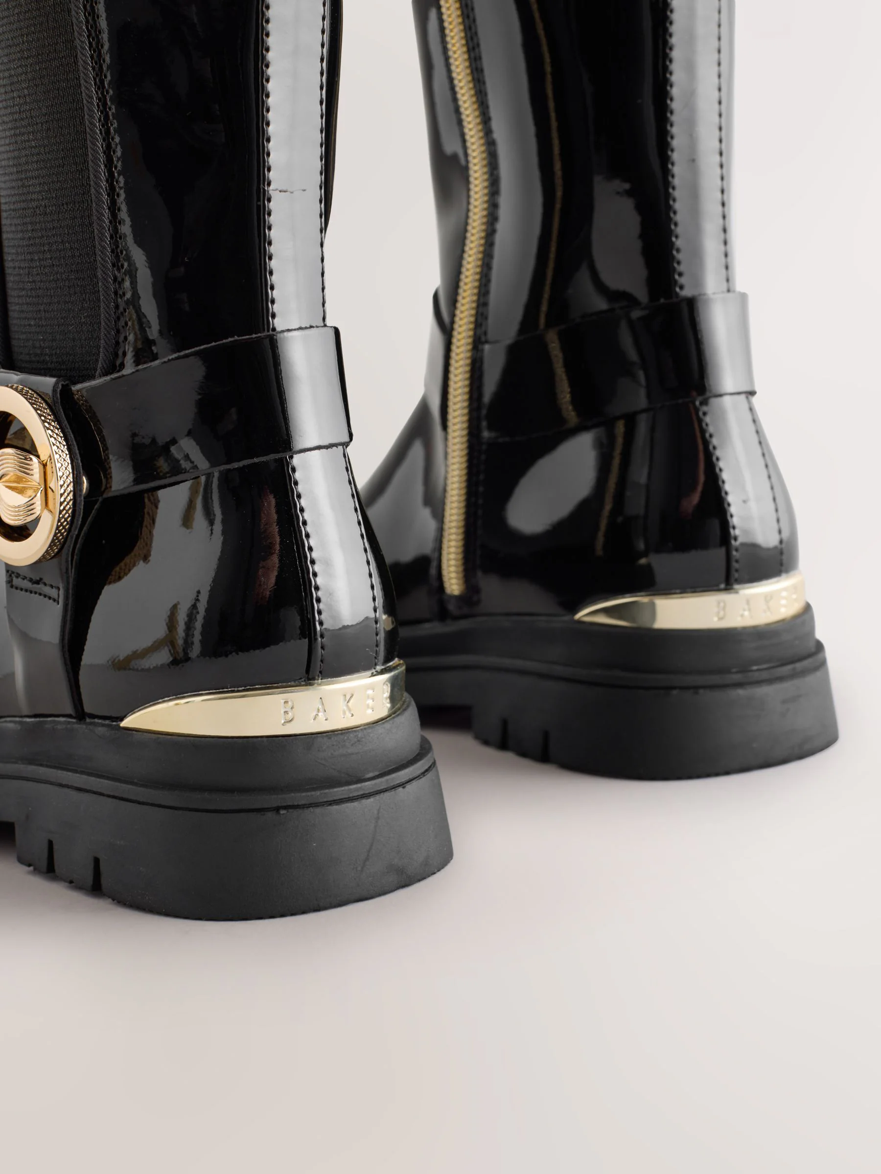 Zwart - Baker by Ted Baker meisjes hoge kniehoge laarzen met strikbedel