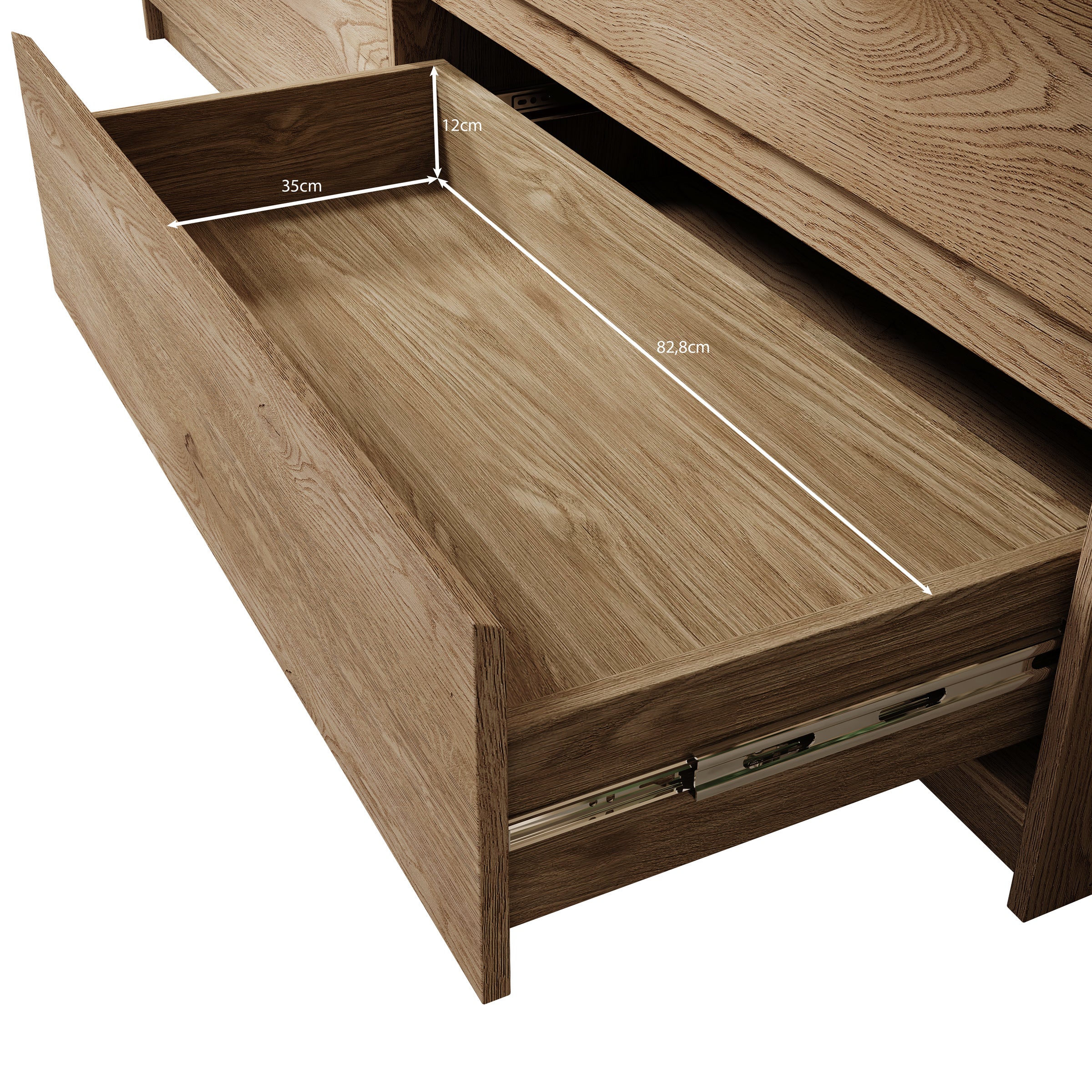 Cuarto - Ladekast - Eiken - 181x40x87 cm