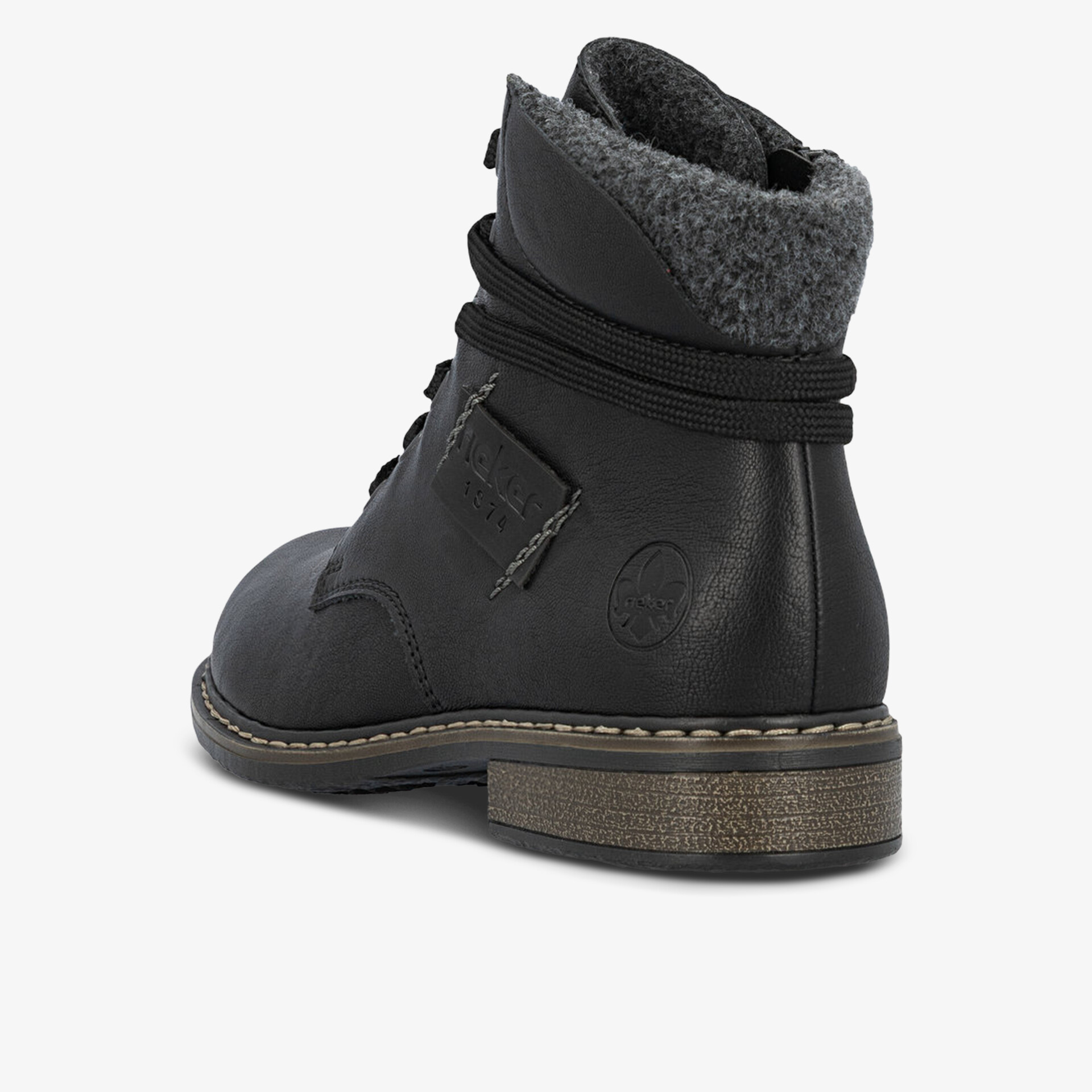 rieker Damen Schnürstiefeletten schwarz
