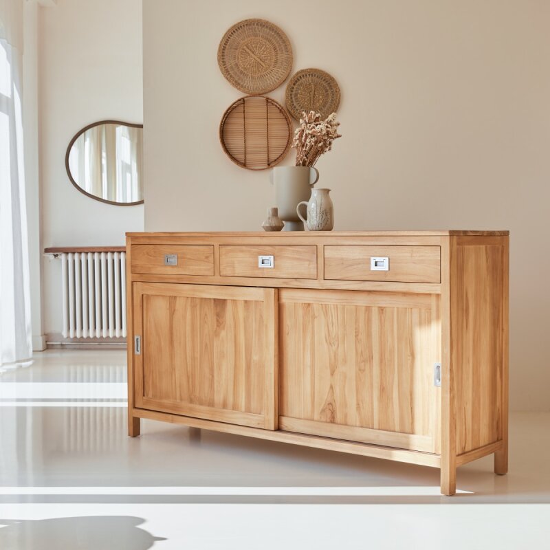 Buffet en teck massif L 180 cm Coffee Tek