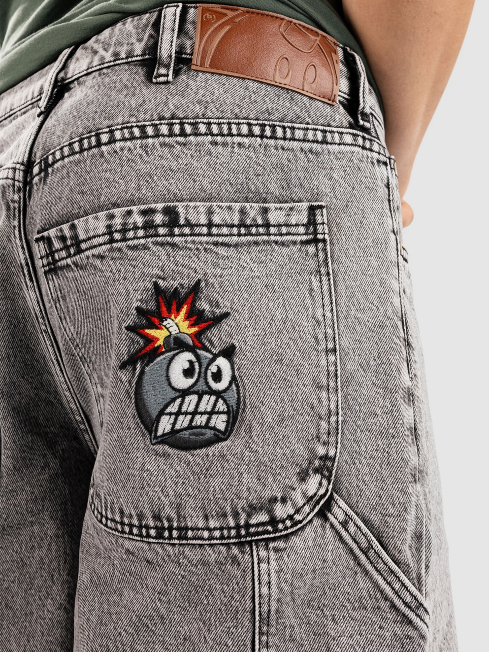 Adam Bomb Utility Jean Shorts black denim