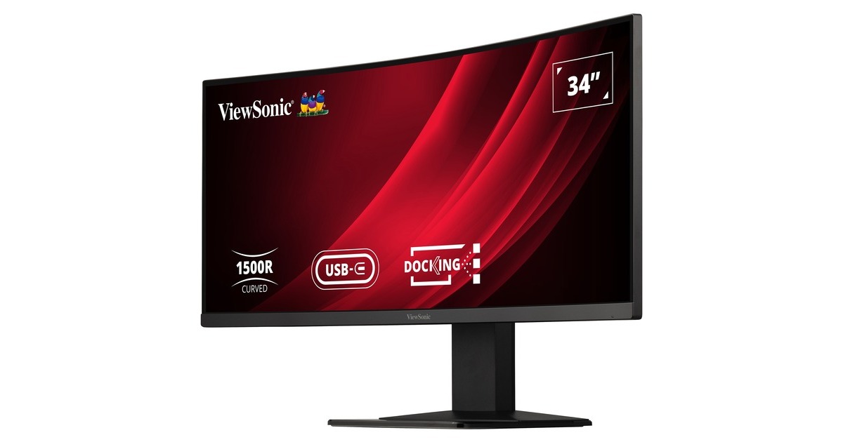 ViewSonicUWQHD Curved Docking Monitor met KVM-switch VG3419C 34