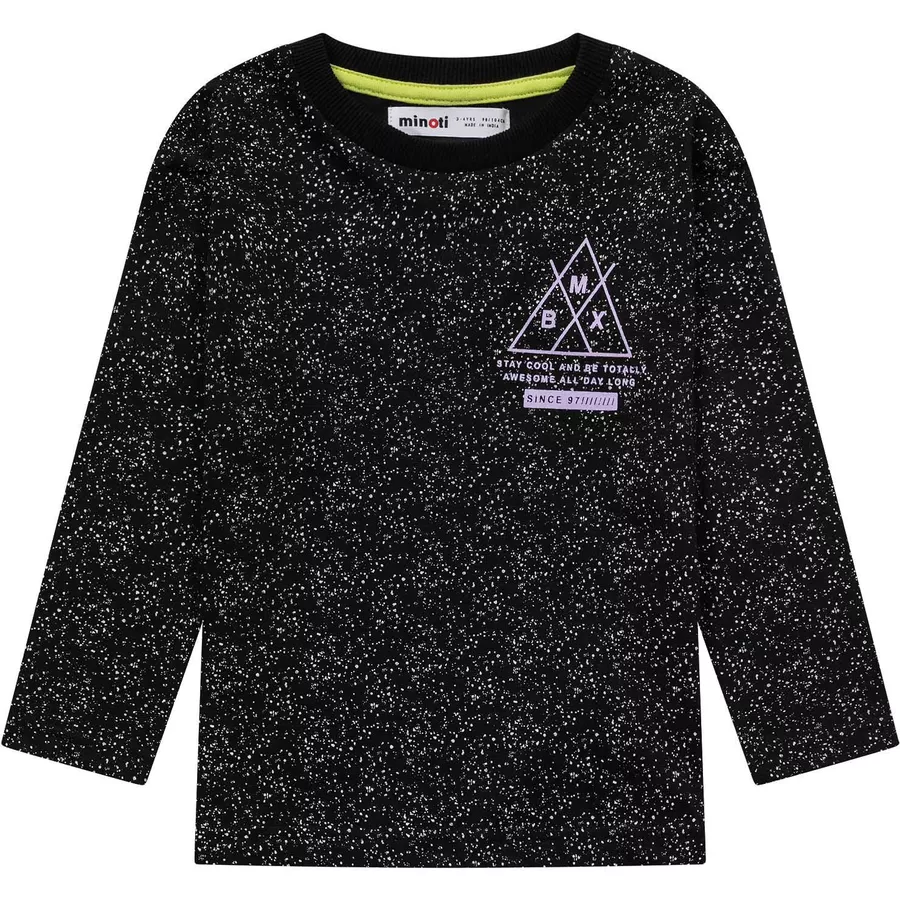 MINOTI 3er-Pack Longsleeves GrauSchwarzLila