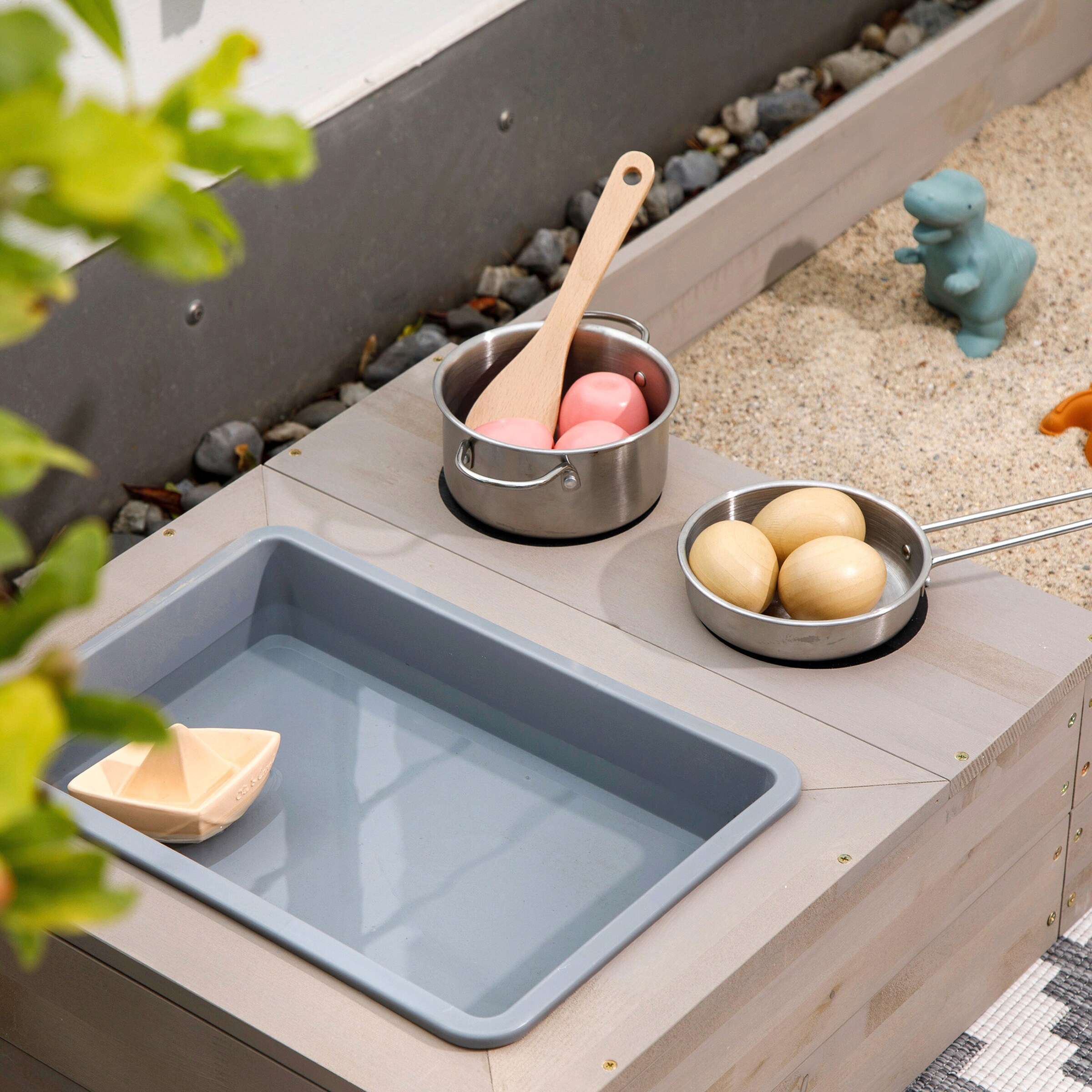 MUDDY BUDDY® Sandkasten Flexy-Style warmgrau/ocker