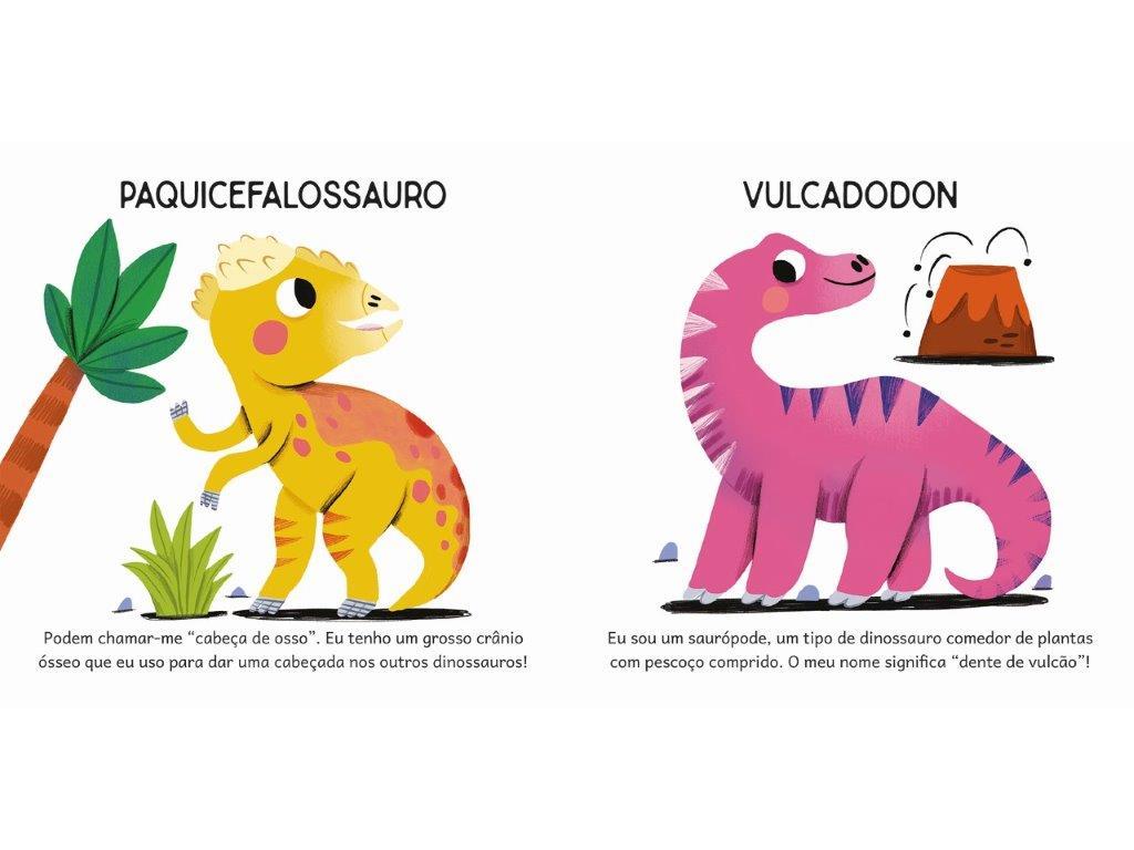 LIVRO LEIO BRINCO E APRENDO - DINOSSAUROS - 1 LIVRO   3 PUZZLES MAGNETICOS