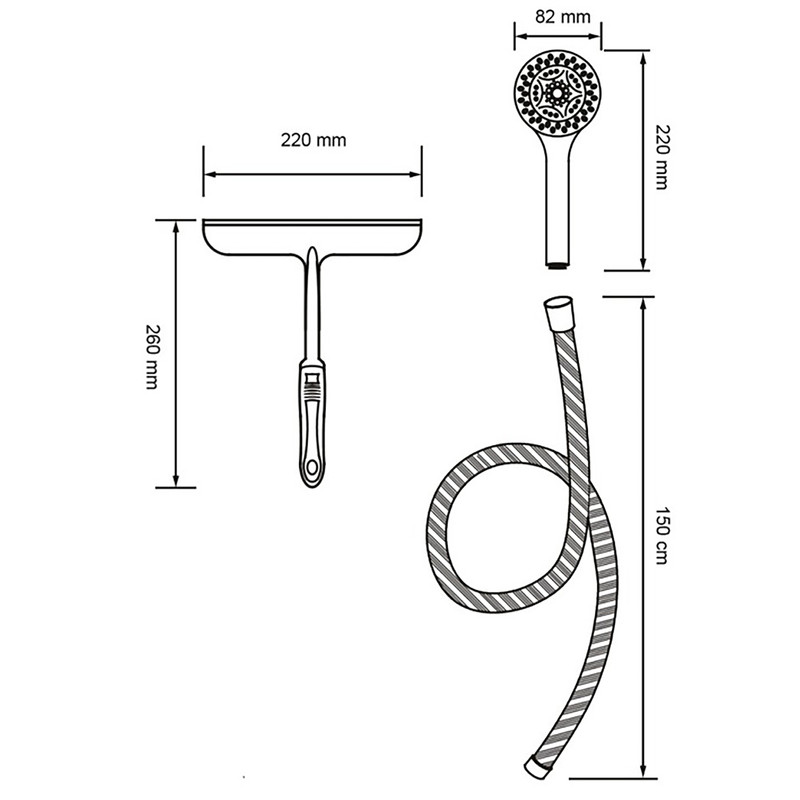 Schütte handdoucheset 4 standen chroom