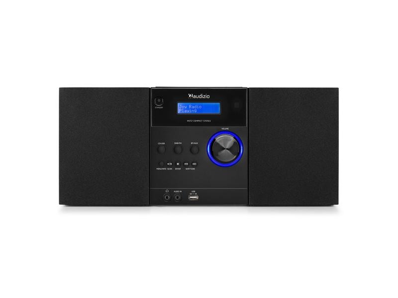 Audizio Micro-HiFi Anlage Metz Schwarz Leistungsstarkes Stereo-HiFi-System mit Bassreflex-Lautsprechern