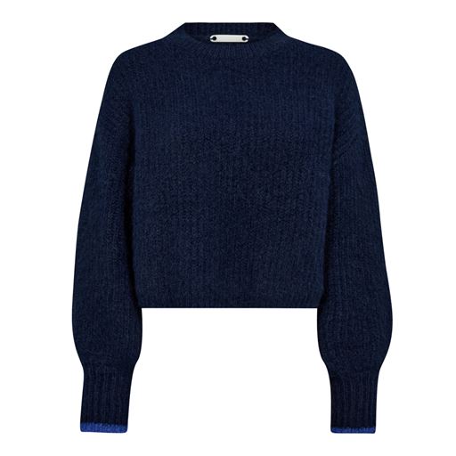 Co'Couture CoralieCC Crop Striktrøje, Navy, XL