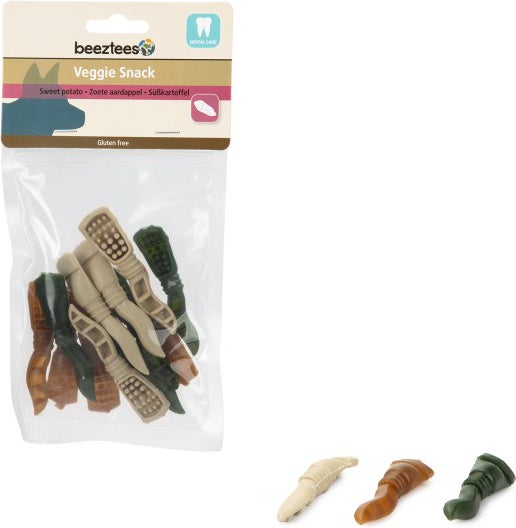 Beeztees hondensnack veggie tandpasta mix 7,5 cm 12 stuks