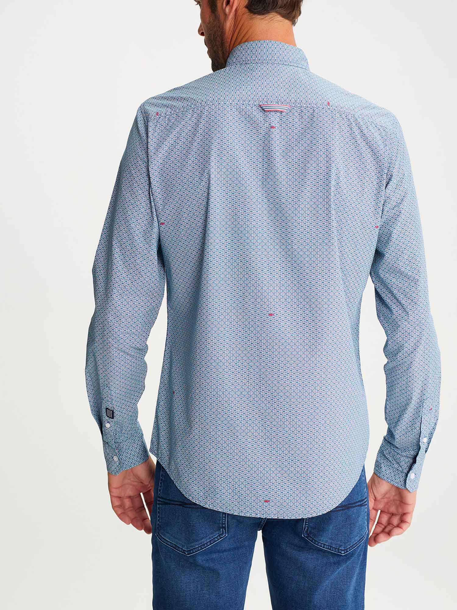 Chemise Homme Manches Longues Bleu
