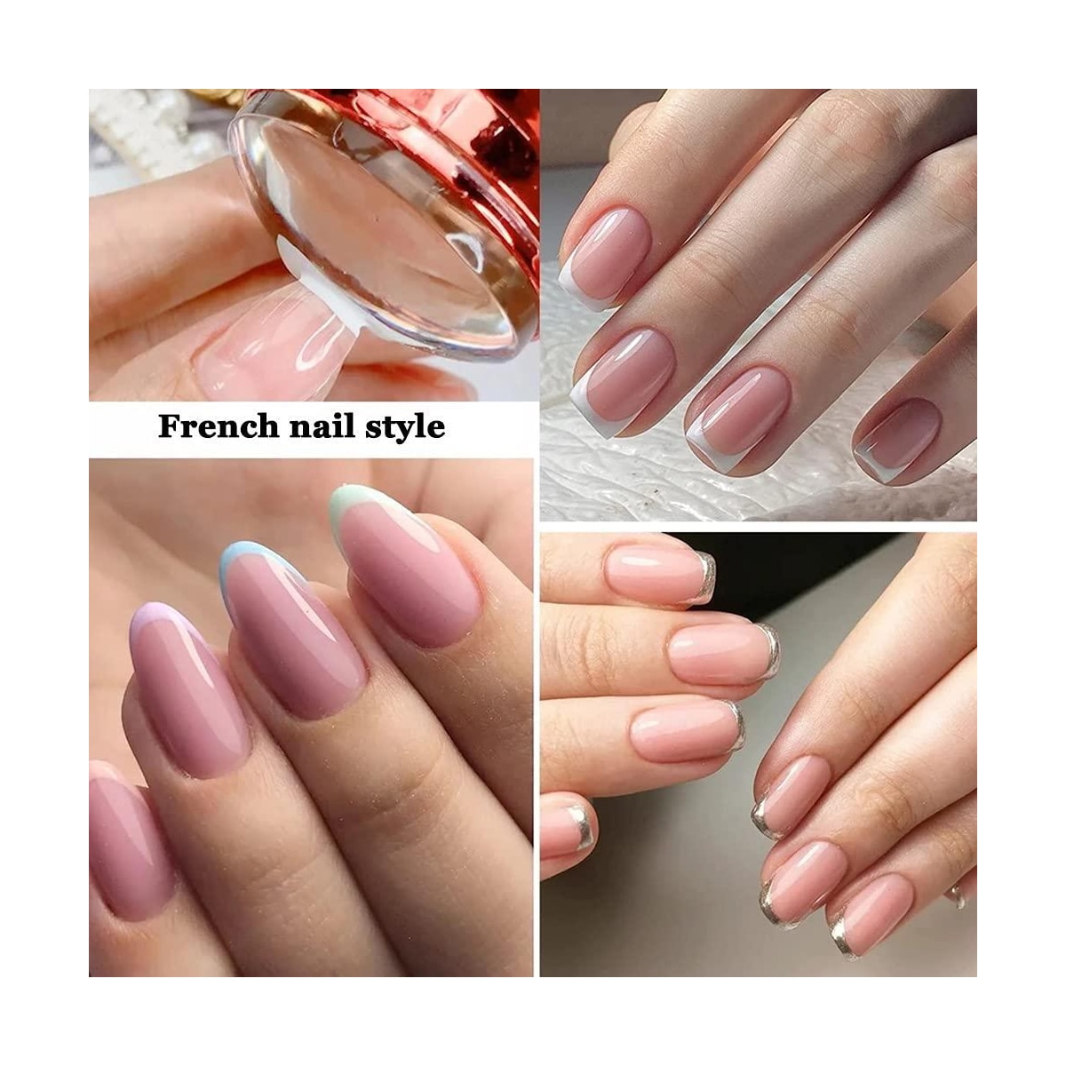 Stempelpute for nail art silikon Hvit