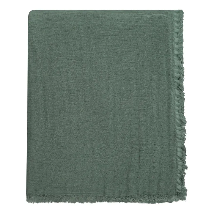 Haomy Plaid en gaze de coton Vanly | Gris bleuté