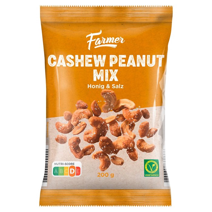 FARMER Cashew-Erdnuss-Mix 200 g, Honig und Salz