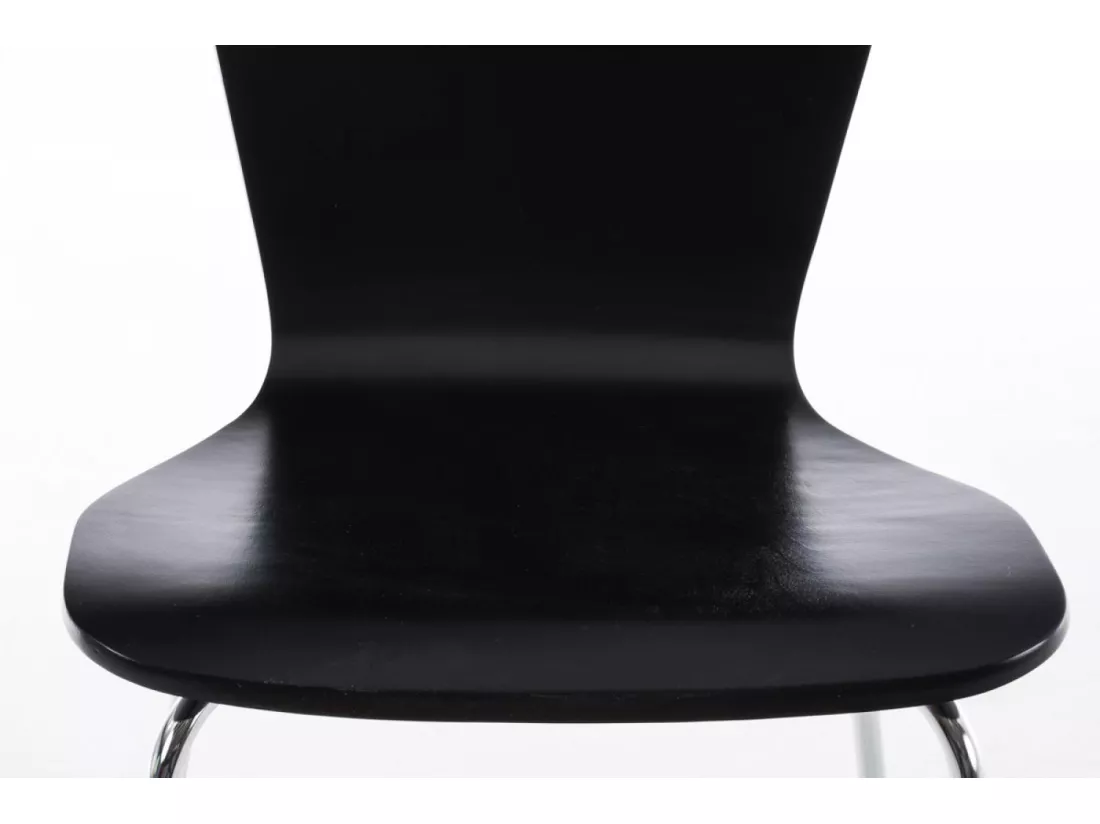 Lot de 8 Chaise de conférence - Bois & Nature - Noir - Aaron