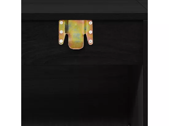 Ensemble de meubles salle de bain 5 pcs noir bois d'ingénierie