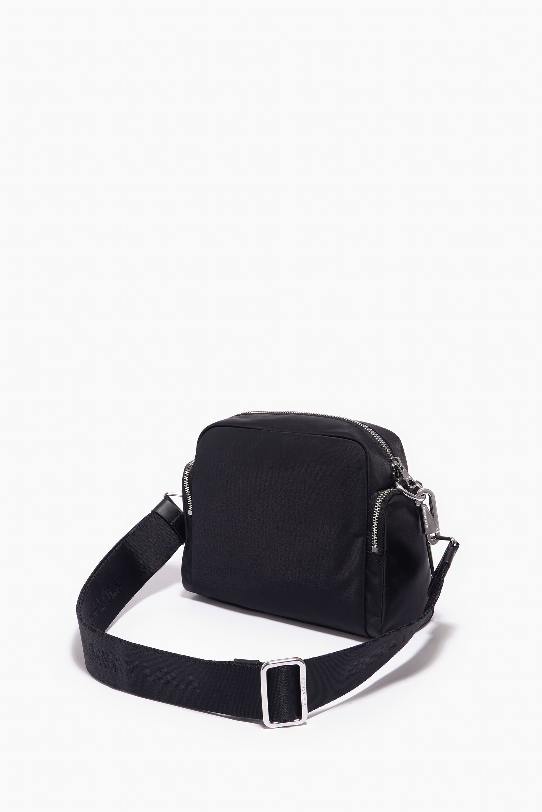 Bolsa de ombro M em nylon preto