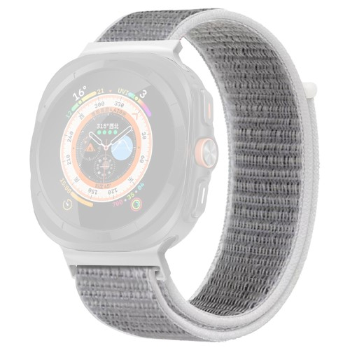 Samsung Galaxy Watch Ultra (47mm) Nylon Armband mit Klettverschluss (Gelenkumfang: 160-230mm) - Grau / Weiss