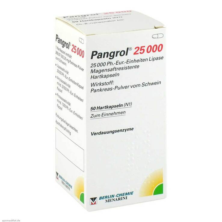 Pangrol 25000 Hartkapseln mit magensaftresistent überzogene Pell., 50 St
