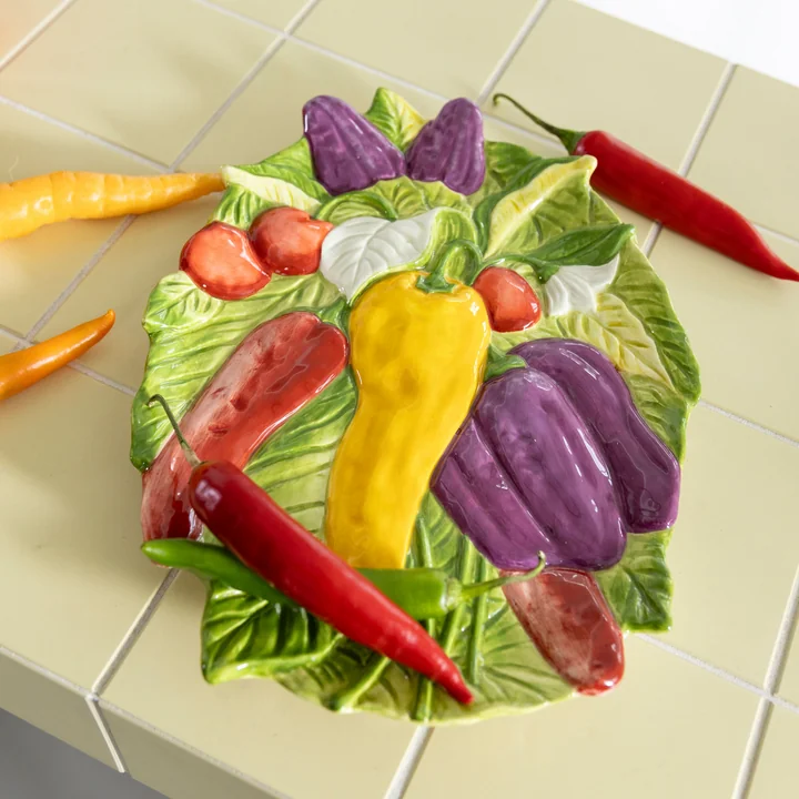 &klevering - Legume Servierplatte Tomate, 27 x 37,5 cm, mehrfarbig