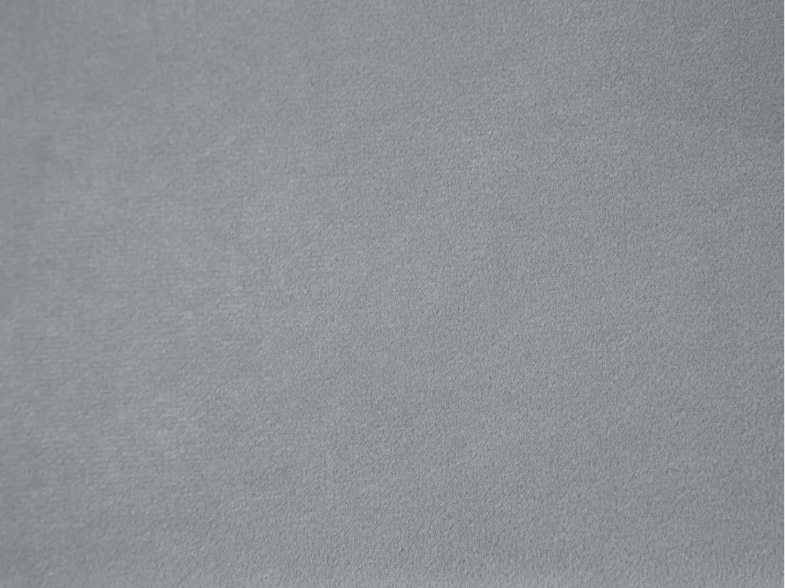Lit 90 x 190 cm - Velours avec coutures verticales - Gris + Matelas - ROGADI