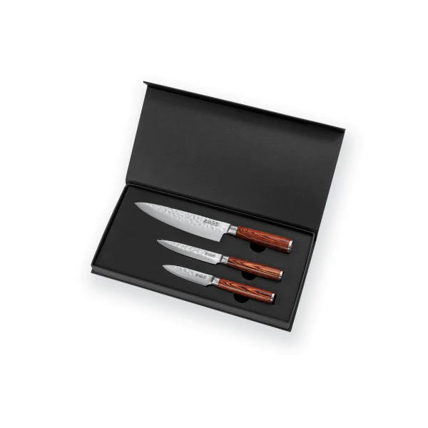 Coffret couteaux Chef + Universel + Office Wusaki Pakka X50 Wusaki